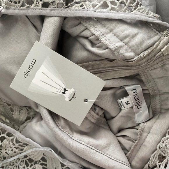 Maniju Lulus Savannah Nights Sleeveless Open Back Gown Maxi Dress Grey Gray New - Picture 11 of 16